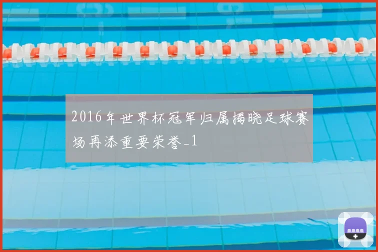 2016年世界杯冠军归属揭晓足球赛场再添重要荣誉_1